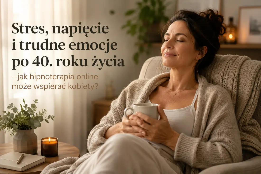 Stres, napięcie i trudne emocje po 40. roku życia – jak hipnoterapia online może wspierać kobiety?